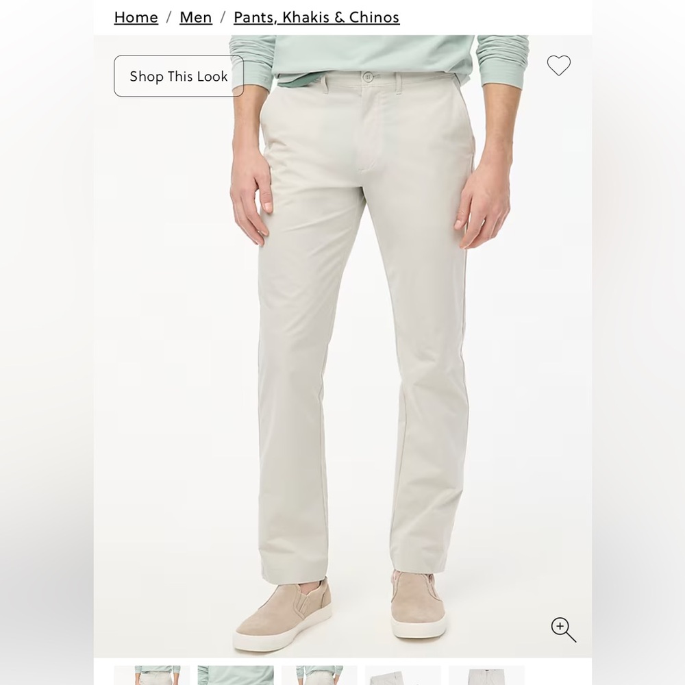 J. Crew Straight Fit Tech Chino Pant in Stone Color